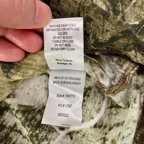 Mossy Oak Camo Print Long Sleeve T Shirt Youth XL Tree Bark Shield Hunting - Picture 9 of 12